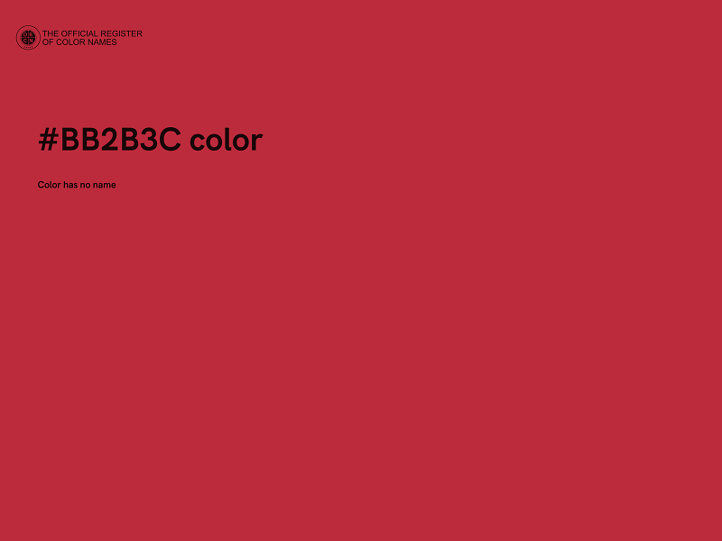 #BB2B3C color image