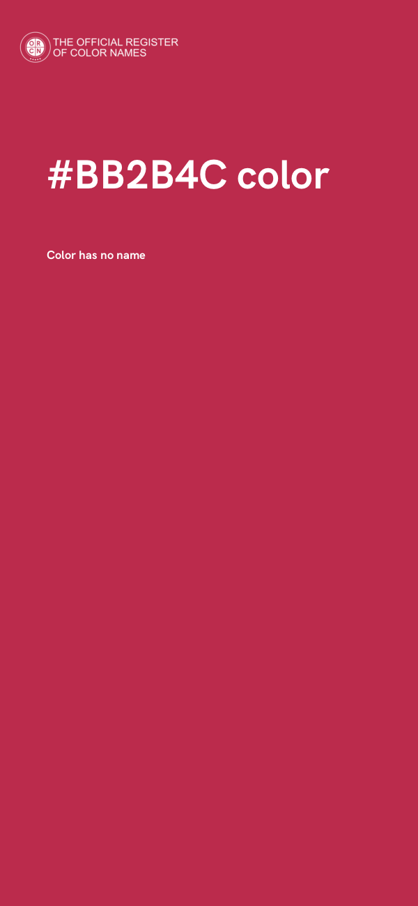 #BB2B4C color image