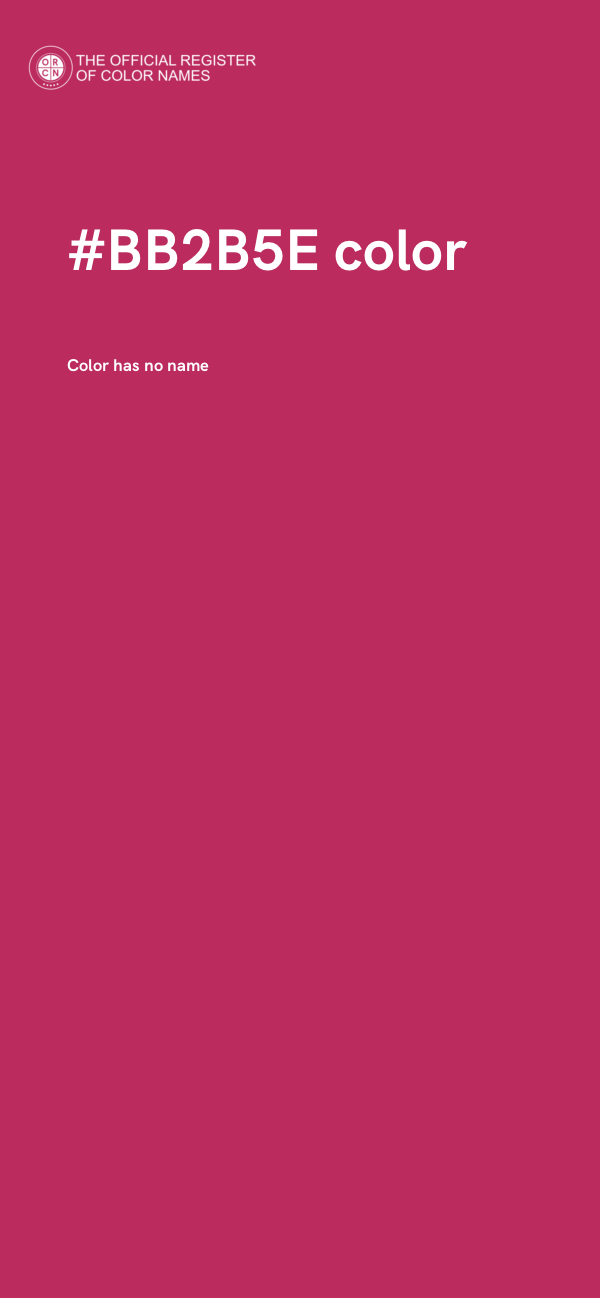 #BB2B5E color image