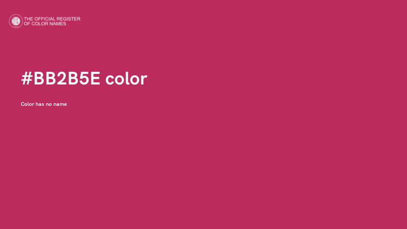 #BB2B5E color image