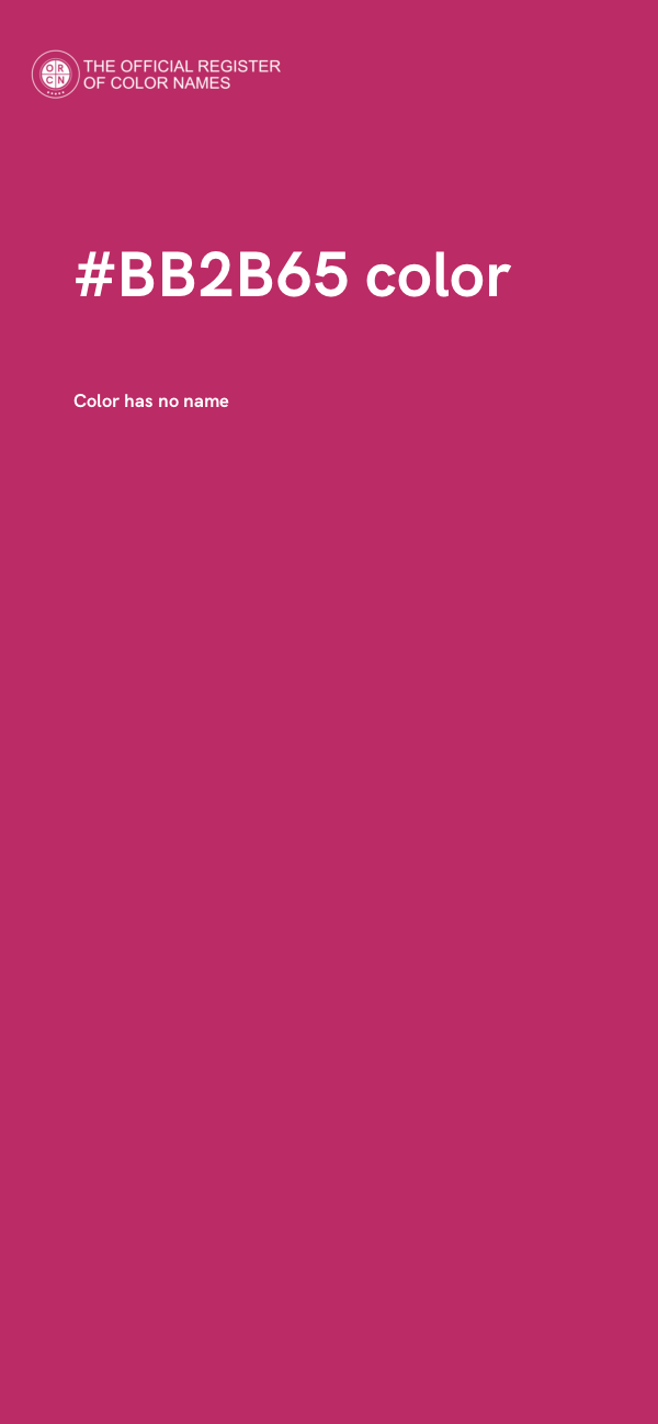 #BB2B65 color image