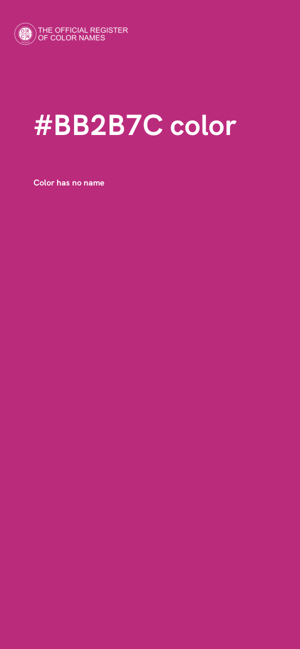 #BB2B7C color image