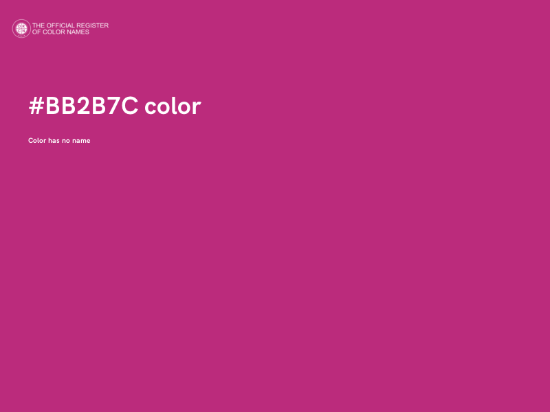 #BB2B7C color image