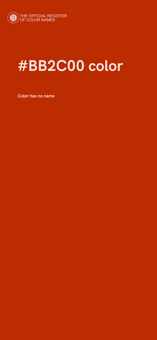 #BB2C00 color image
