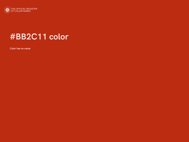 #BB2C11 color image