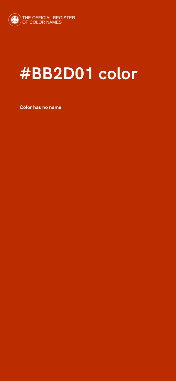 #BB2D01 color image