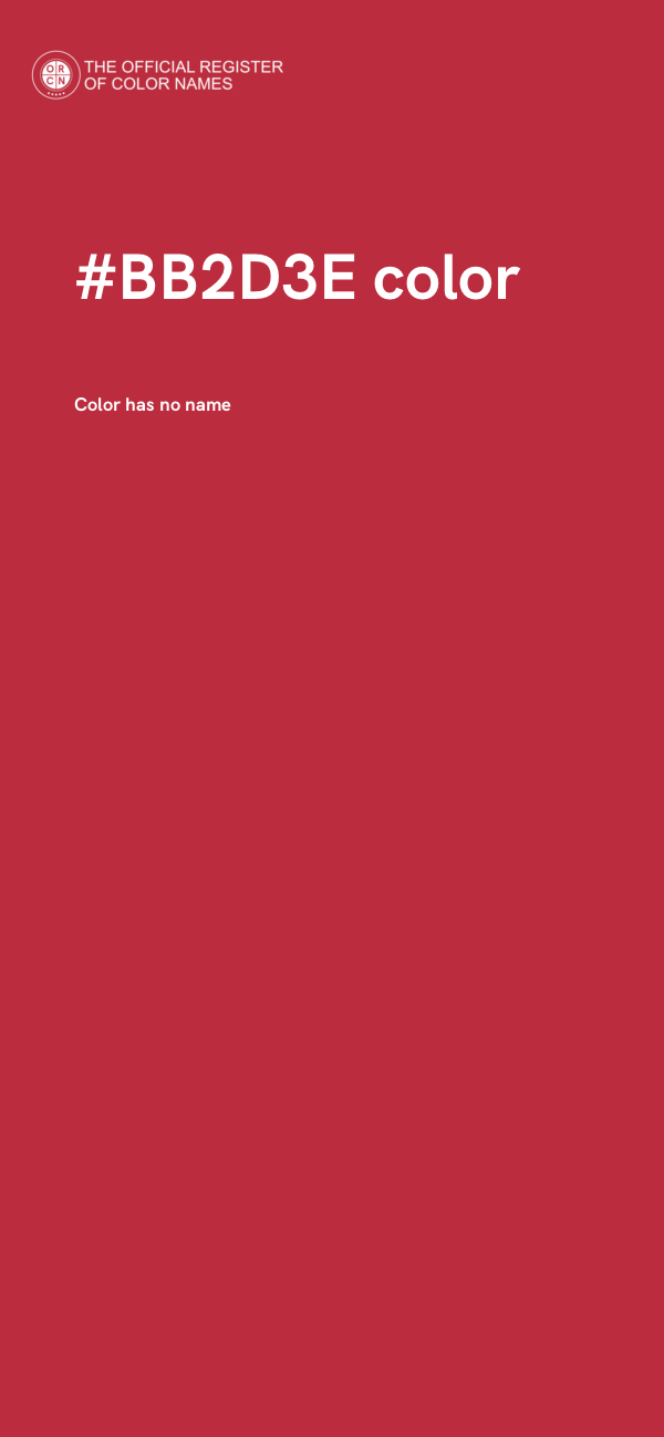 #BB2D3E color image