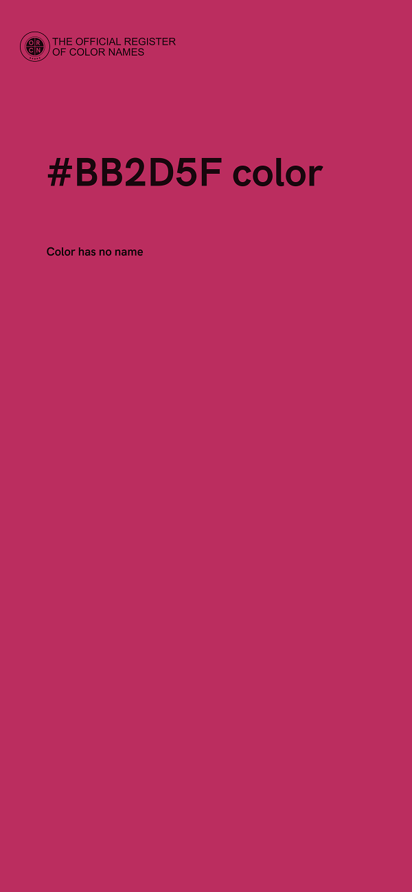 #BB2D5F color image