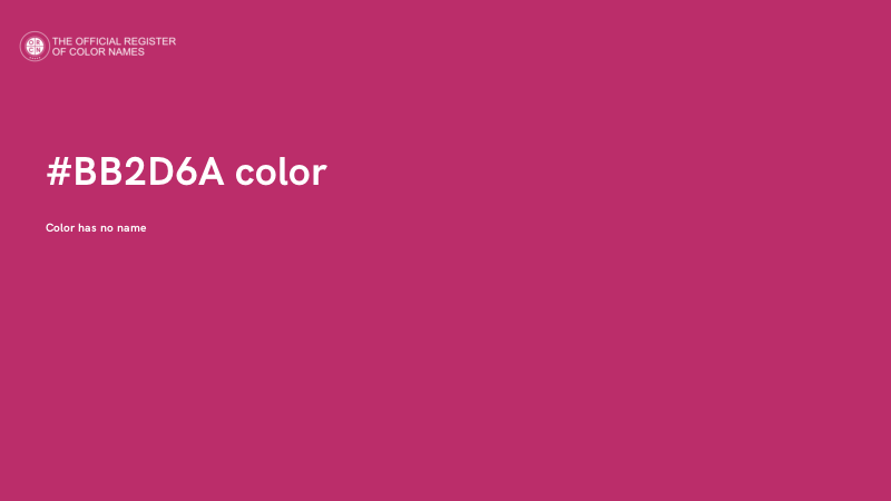 #BB2D6A color image