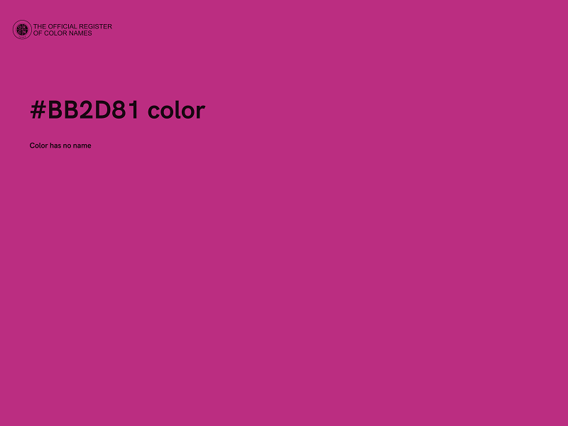 #BB2D81 color image