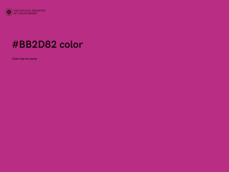 #BB2D82 color image