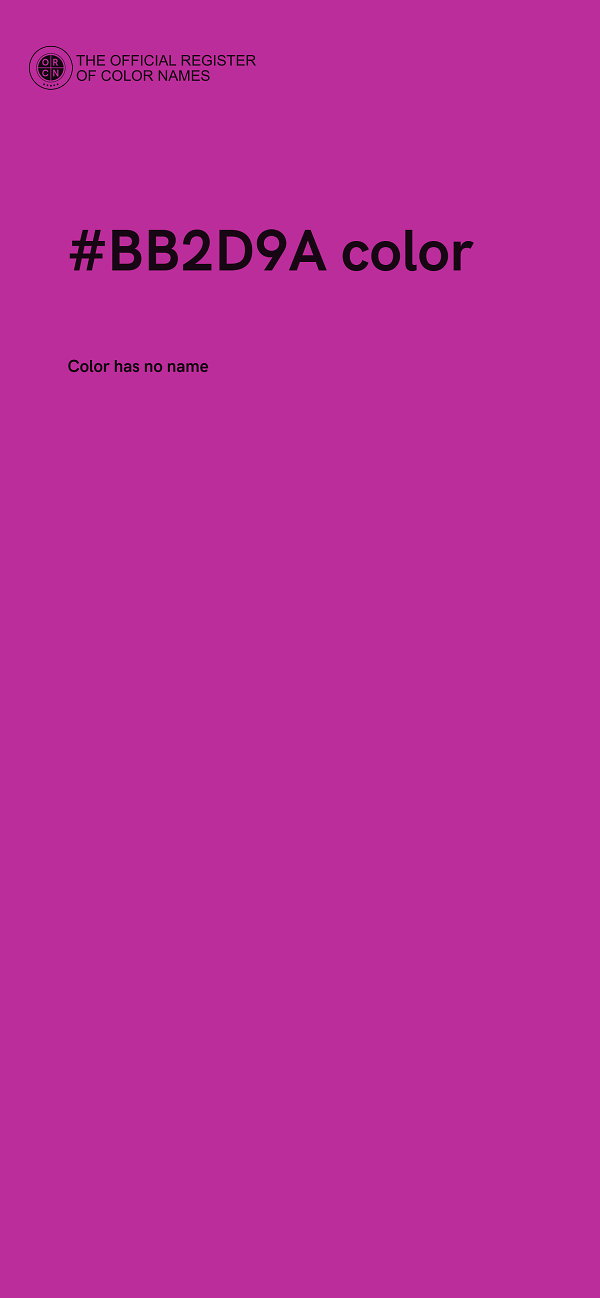 #BB2D9A color image