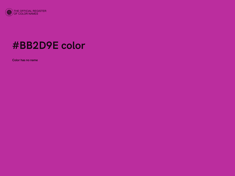 #BB2D9E color image