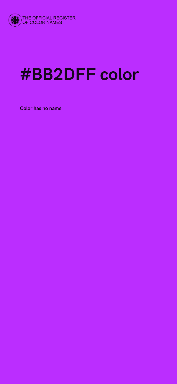 #BB2DFF color image
