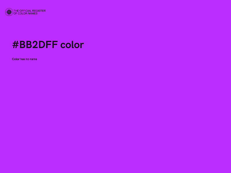 #BB2DFF color image