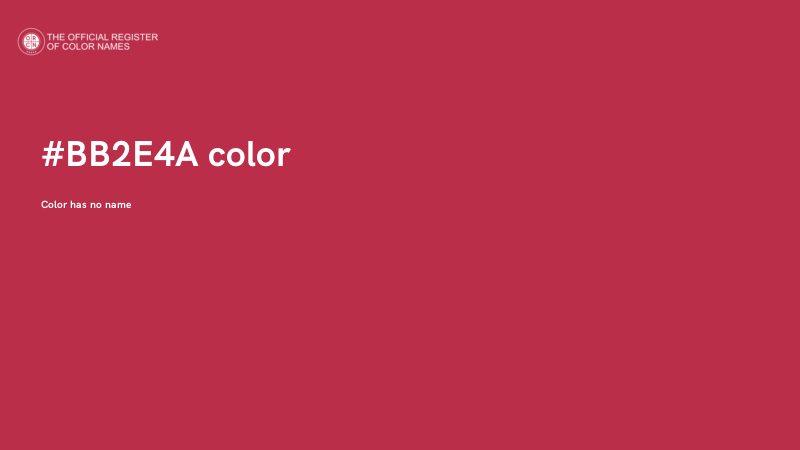 #BB2E4A color image