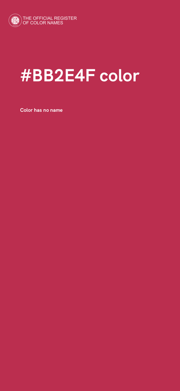 #BB2E4F color image