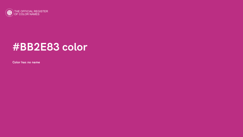 #BB2E83 color image