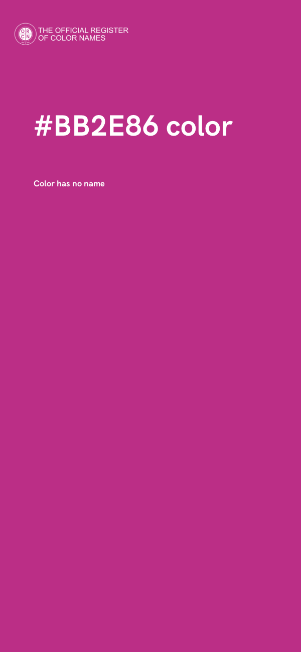 #BB2E86 color image