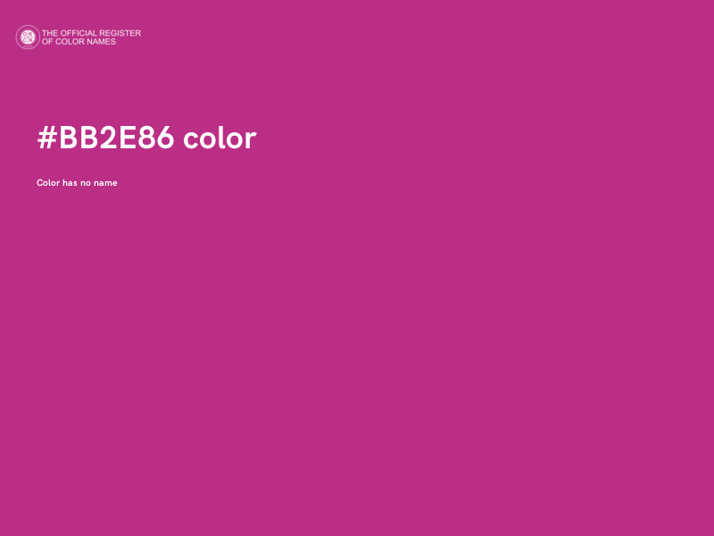 #BB2E86 color image