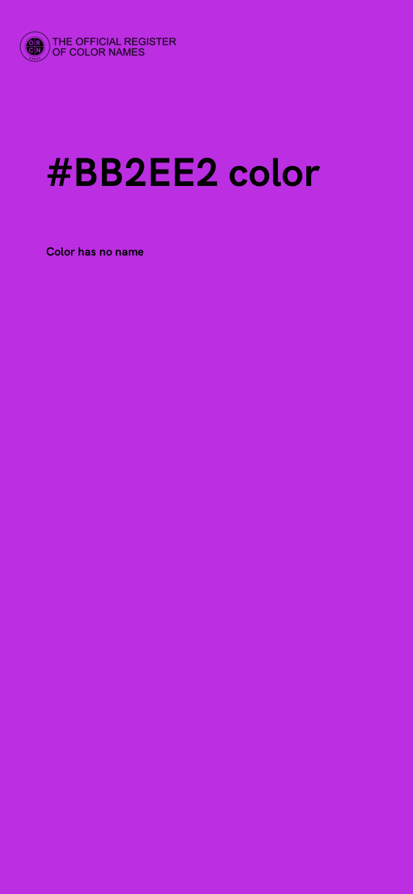 #BB2EE2 color image