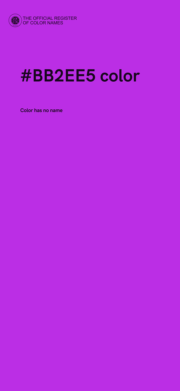 #BB2EE5 color image