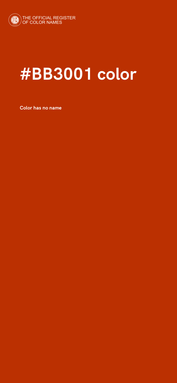 #BB3001 color image