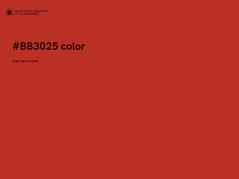 #BB3025 color image