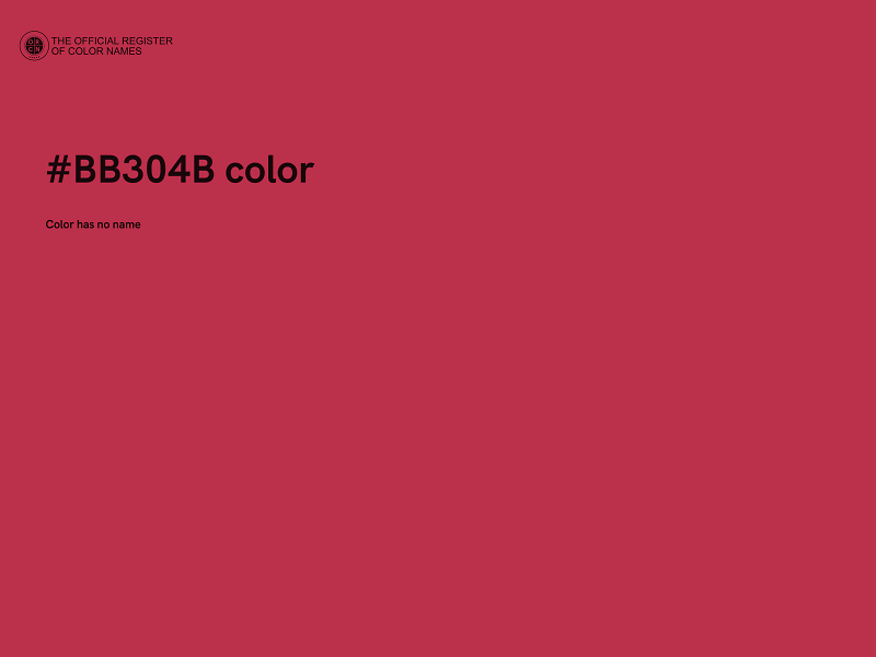 #BB304B color image