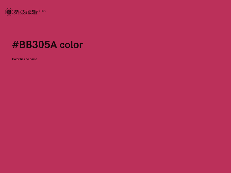 #BB305A color image