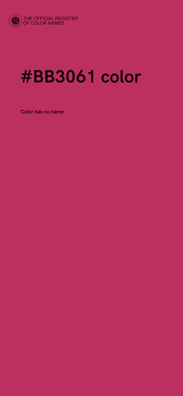 #BB3061 color image