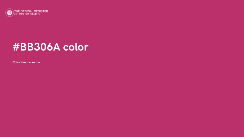 #BB306A color image