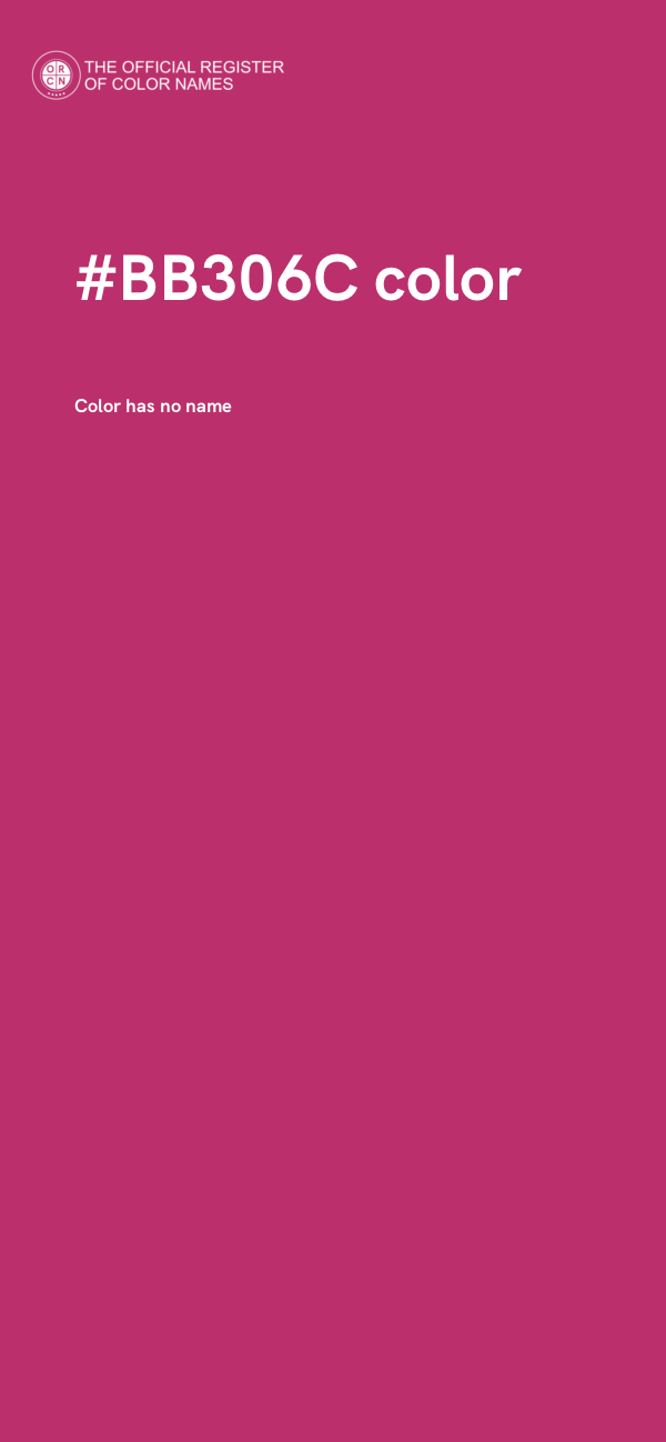 #BB306C color image