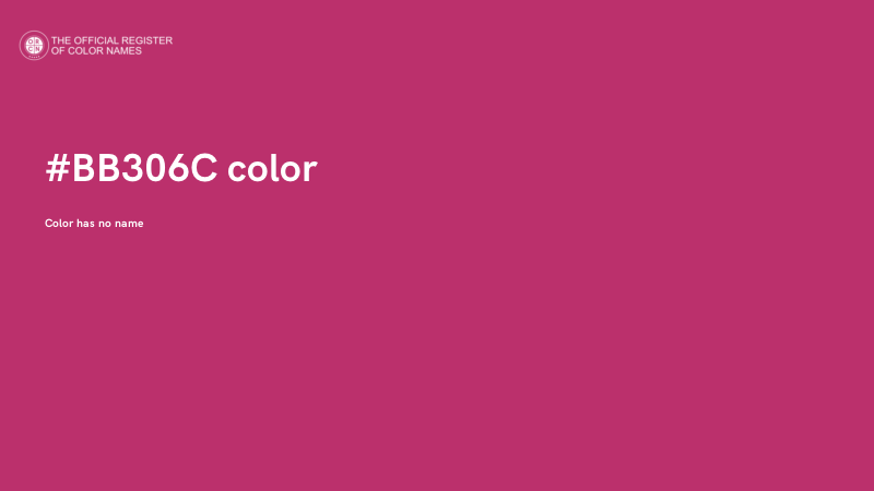 #BB306C color image