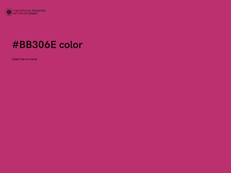 #BB306E color image