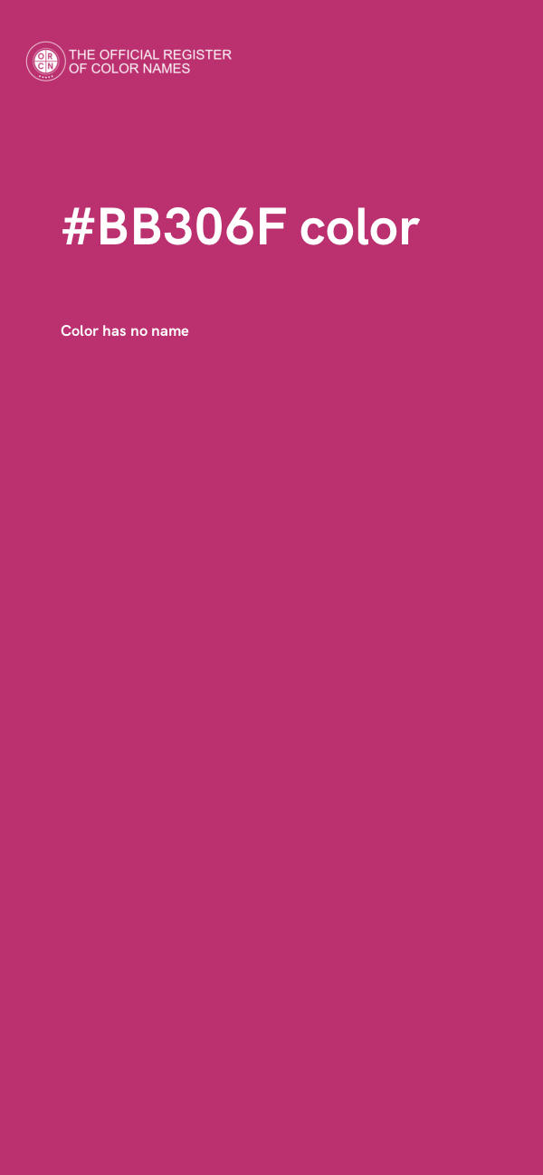 #BB306F color image