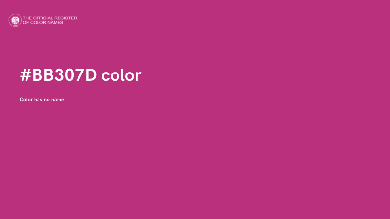 #BB307D color image