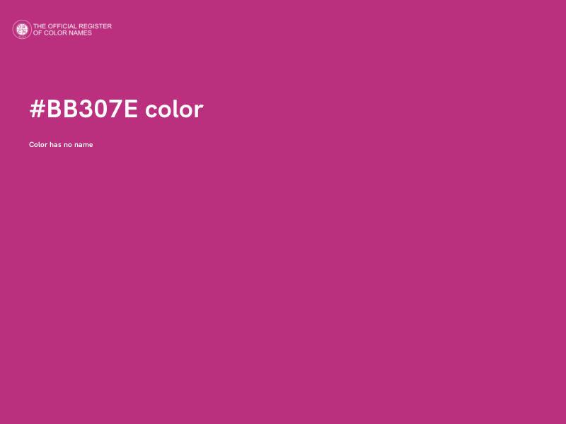 #BB307E color image