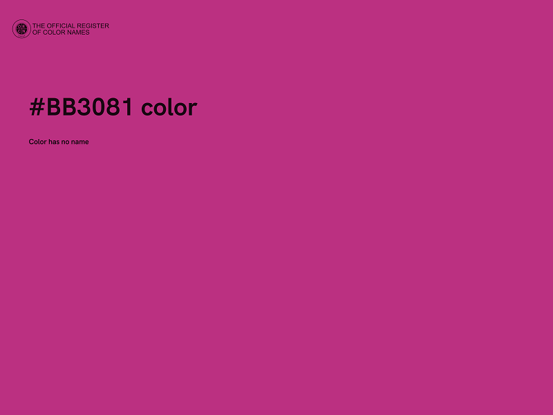 #BB3081 color image