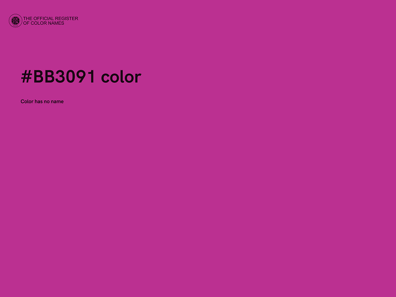 #BB3091 color image