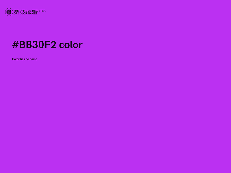 #BB30F2 color image