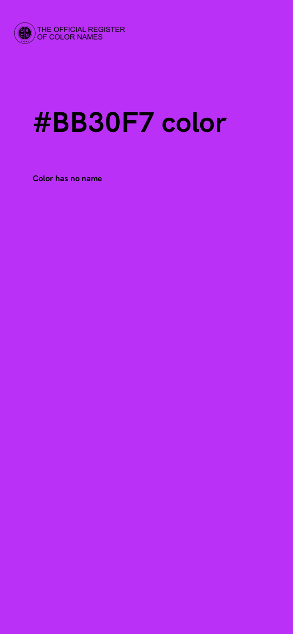 #BB30F7 color image