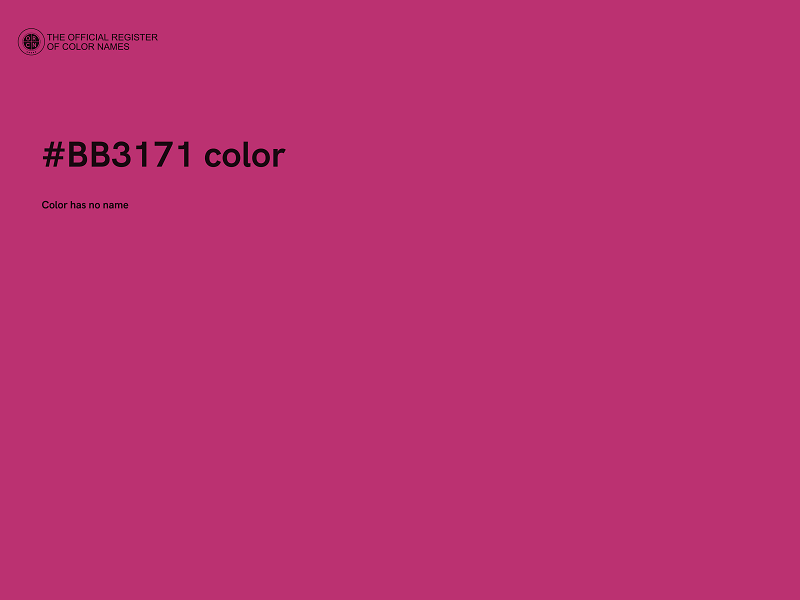 #BB3171 color image