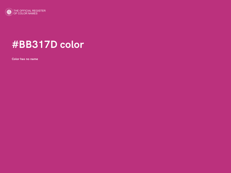 #BB317D color image