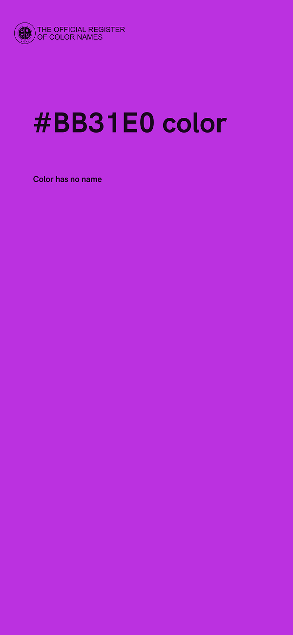 #BB31E0 color image