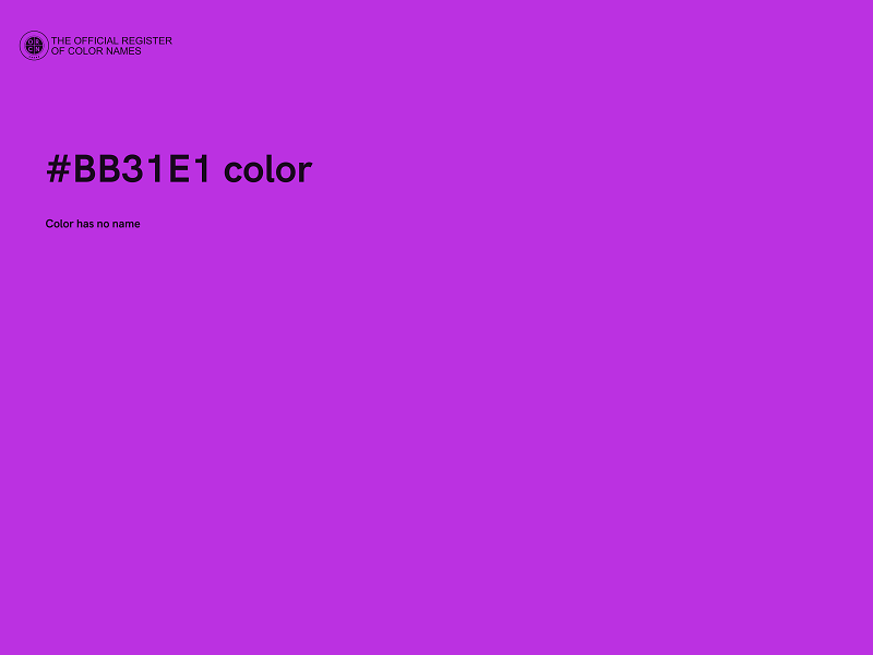 #BB31E1 color image