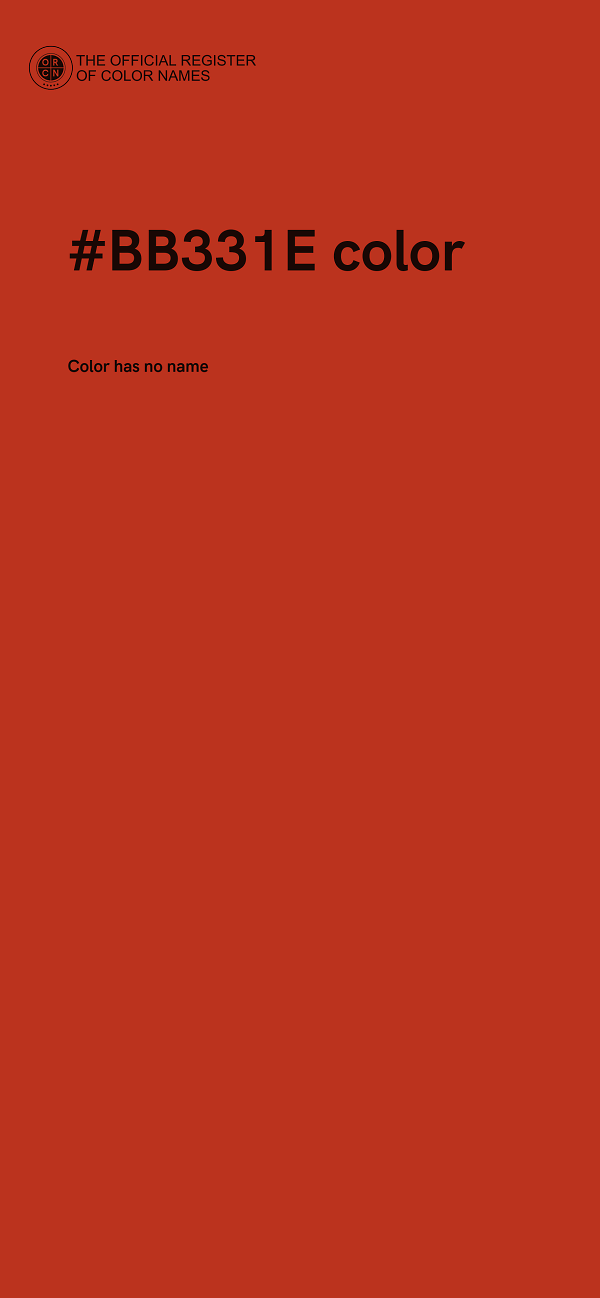 #BB331E color image