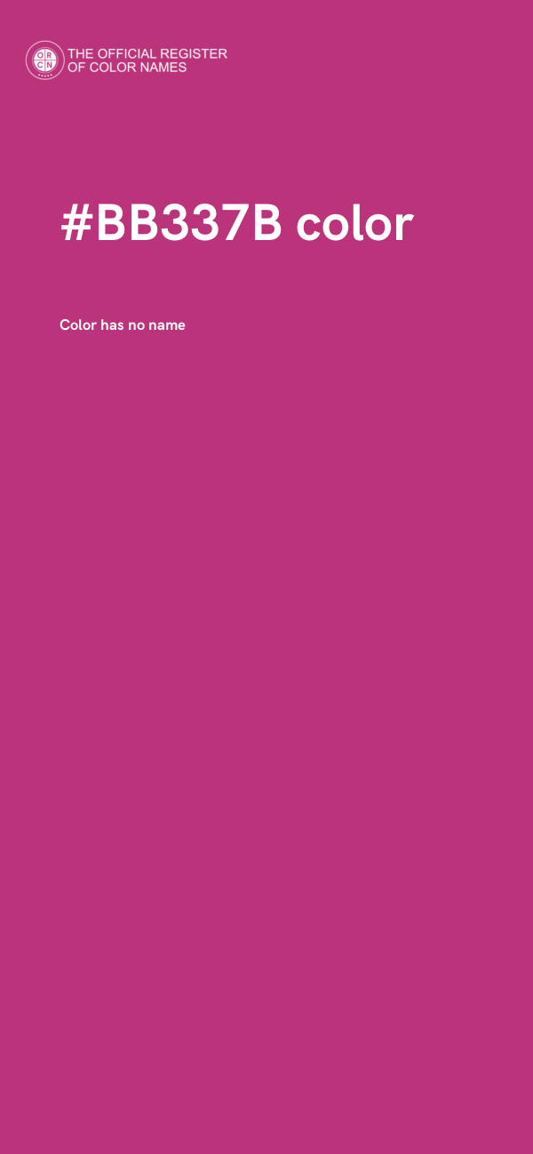 #BB337B color image
