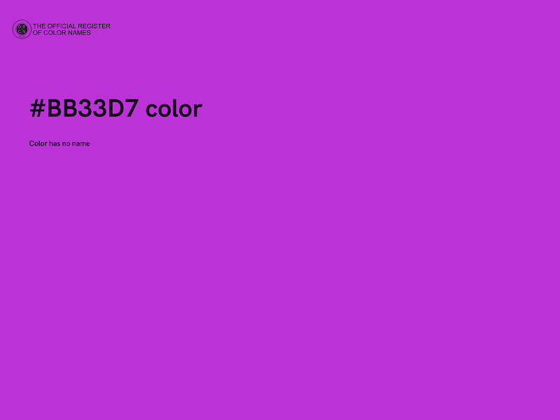 #BB33D7 color image