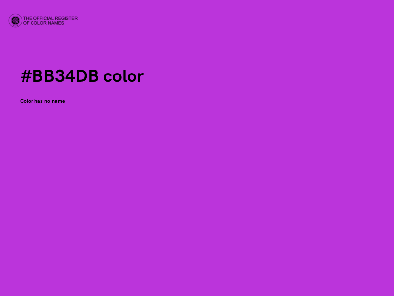 #BB34DB color image